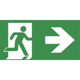 EMERGI-LITE Emergency Exit Legend Ceiling Mount Vandal Resistant Cast Aluminium Enclosure 25.4mm 7TCA091350R3274 XEN6V31