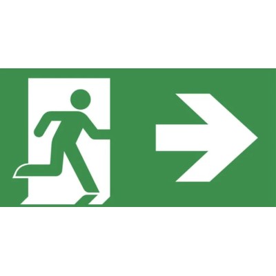 EMERGI-LITE Emergency Exit Legend Ceiling Mount Vandal Resistant Cast Aluminium Enclosure 25.4mm 7TCA091350R3274 XEN6V31