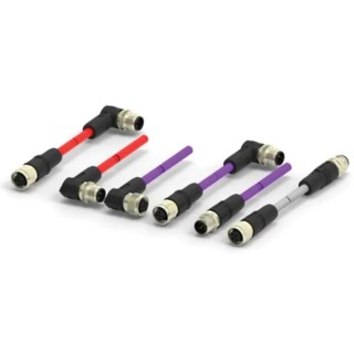 TE Connectivity 5 Way Plug to 5 Way Unterminated Bus Cable 2000 mm, M12 Series, Polyurethane Jacket, IP67 TAA751A5501-020