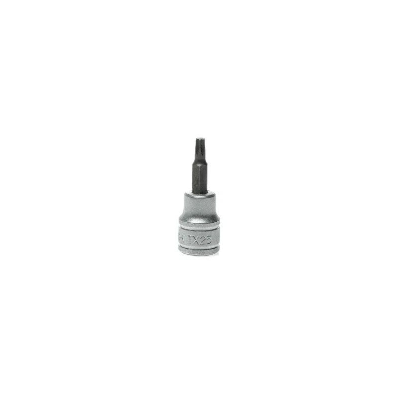 Teng Tools 3/8 in Drive TX25 Bit Socket, Square Drive, Alloy Steel, Chrome Finish, 18mm Overall Length TX25