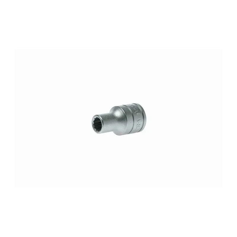 Teng Tools 1/2 in Drive 9 mm 12 Point Bi-Hexagon Socket, Satin Finish, Chrome Vanadium Steel, 38mm Overall Length M120509-C