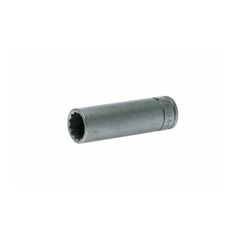 Teng Tools 1/2 in Drive 17 mm 12 Point Satin Finish Chrome Vanadium Steel Socket M120617-C