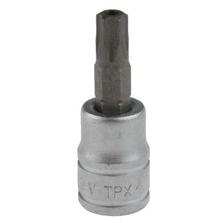 Teng Tools 3/8 in Drive TPX45 Bit Socket Square Drive Alloy Steel Chrome Finish 18mm Length TPX45