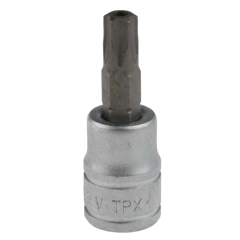 Teng Tools 3/8 in Drive TPX45 Bit Socket Square Drive Alloy Steel Chrome Finish 18mm Length TPX45