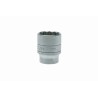 Teng Tools 1/2 in Drive 25 mm 12 Point Bi-Hexagon Socket, Satin Finish, 40mm Overall Length M120525-C