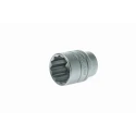 Teng Tools 1/2 in Drive 25 mm 12 Point Bi-Hexagon Socket, Satin Finish, 40mm Overall Length M120525-C