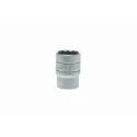 Teng Tools 1/2 in Drive 20 mm 12 Point Bi-Hexagon Socket, Satin Finish, 38mm Overall Length M120520-C