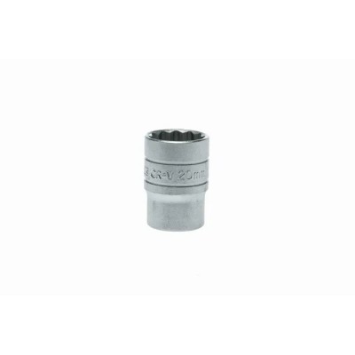 Teng Tools 1/2 in Drive 20 mm 12 Point Bi-Hexagon Socket, Satin Finish, 38mm Overall Length M120520-C