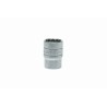 Teng Tools 1/2 in Drive 20 mm 12 Point Bi-Hexagon Socket, Satin Finish, 38mm Overall Length M120520-C