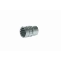 Teng Tools 1/2 in Drive 20 mm 12 Point Bi-Hexagon Socket, Satin Finish, 38mm Overall Length M120520-C