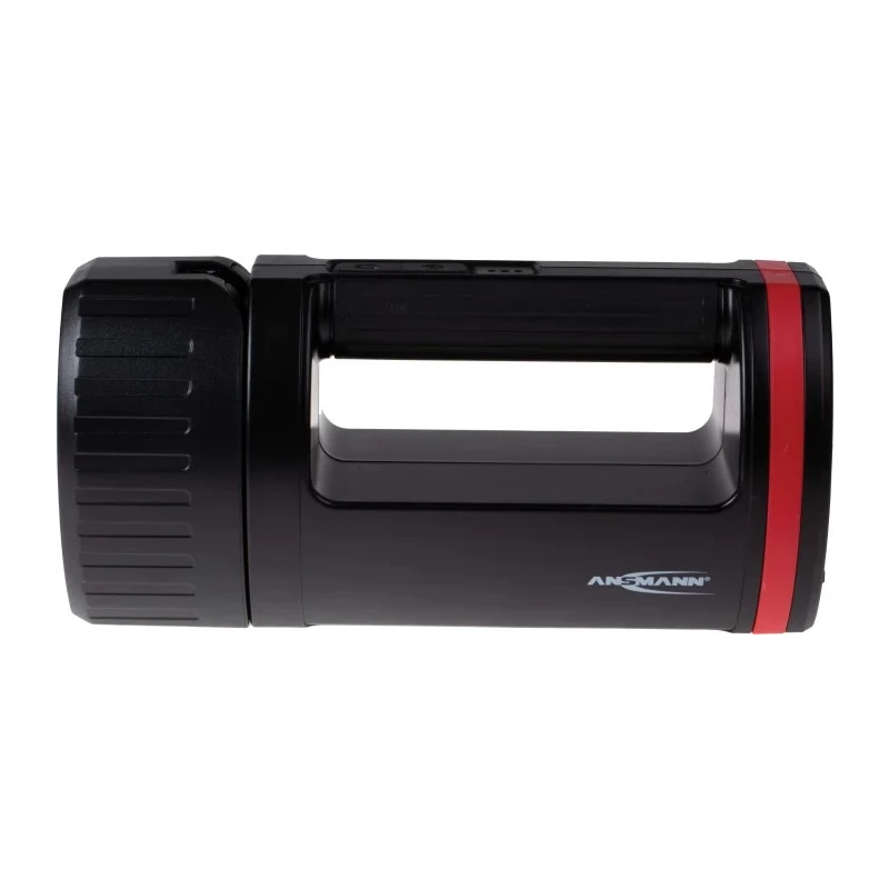 Ansmann LED Hand Lamp Black Red Rechargeable USB Plug Type Dimmable 20W 1700 lm 5200mAh Battery 1600-0223