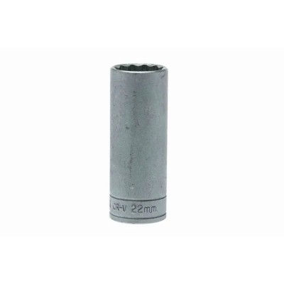 Teng Tools 1/2 in Drive 22 mm 12 Point Satin Finish Chrome Vanadium Steel Socket M120622-C