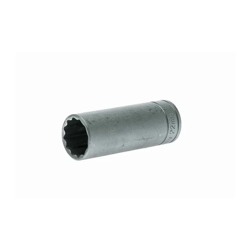 Teng Tools 1/2 in Drive 22 mm 12 Point Satin Finish Chrome Vanadium Steel Socket M120622-C