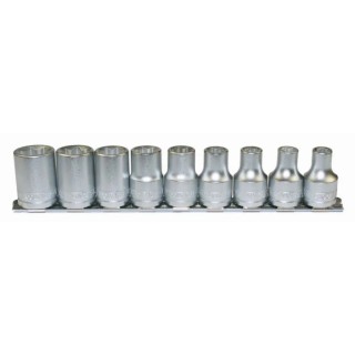 Teng Tools 9-Piece 1/2 in TX-E Socket Set Chrome Vanadium Steel Satin Finish M1210