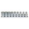 Teng Tools 9-Piece 1/2 in TX-E Socket Set Chrome Vanadium Steel Satin Finish M1210