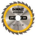 DeWALT Circular Saw Blade 190mm 24 Teeth Alternate Top Bevel Tungsten Carbide DT1944-QZ