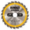 DeWALT Circular Saw Blade 190mm 24 Teeth Alternate Top Bevel Tungsten Carbide DT1944-QZ