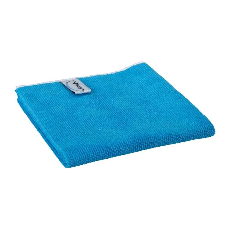 Vikan Basic Microfibre Cloth Blue for General Cleaning, Dry/Wet Use, Box of 5 Per Pack, 320 x 320 mm 691133