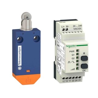 Telemecanique Sensors Roller Plunger Limit Switch, SPDT, IP65, Plastic Housing, 3A XCMWD02