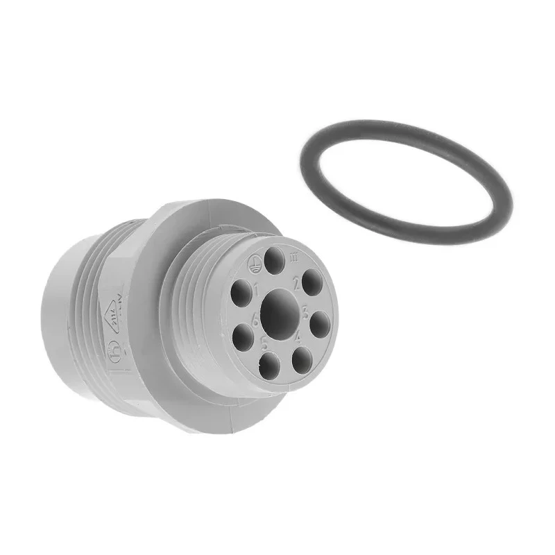 Hirschmann 7 Pole Straight Standard DIN Plug Panel Mount Male 10A 250V AC IP65 N6R AM 2 931592001 N6R AM 2
