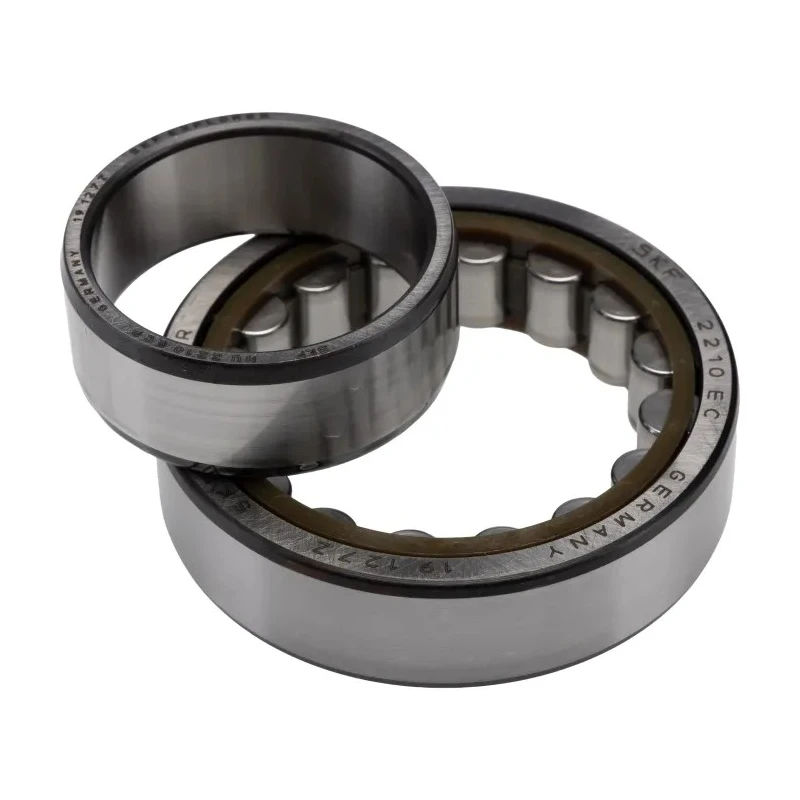 SKF Shielded Single Row Cylindrical Roller Bearing with 50 mm ID, 90 mm OD, 23 mm Race Width, Non-Metallic Cage NU 2210 ECP
