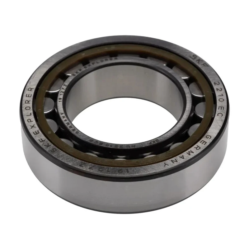 SKF Shielded Single Row Cylindrical Roller Bearing with 50 mm ID, 90 mm OD, 23 mm Race Width, Non-Metallic Cage NU 2210 ECP
