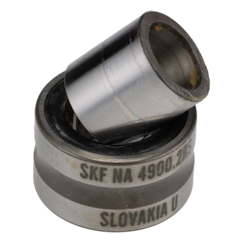 SKF Roller Bearing Parallel Bore 10 mm ID, 22 mm OD, 14 mm Width, Steel Rollers, Sheet Metal Cage, Sealed End NA 4900.2RS