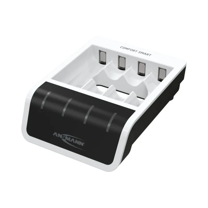 Ansmann Comfort Smart Battery Charger 1.2V NiMH, 800mA Output Current, Micro USB Plug, Compatible with AA & AAA 1001-0092-01