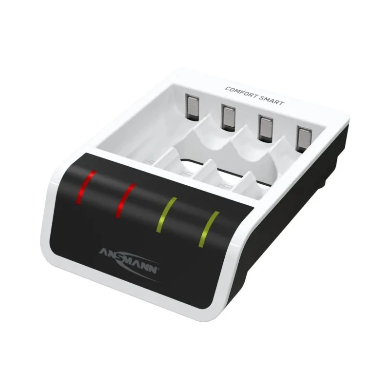 Ansmann Comfort Smart Battery Charger 1.2V NiMH, 800mA Output Current, Micro USB Plug, Compatible with AA & AAA 1001-0092-01