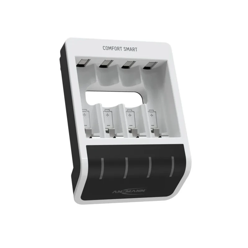 Ansmann Comfort Smart Battery Charger 1.2V NiMH, 800mA Output Current, Micro USB Plug, Compatible with AA & AAA 1001-0092-01