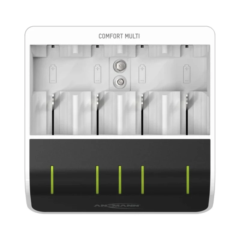 Ansmann NiMH Multi Battery Charger 1.2V Output Voltage, 800mA Charge Current, AA AAA 9 V D C Compatible 1001-0093
