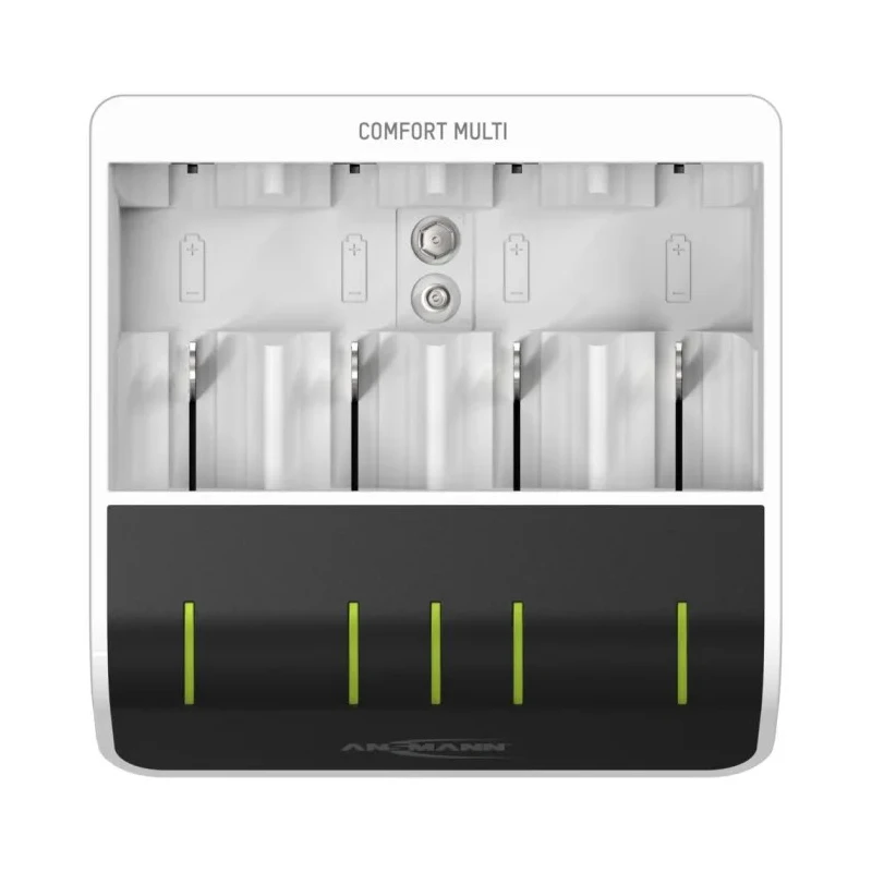Ansmann NiMH Multi Battery Charger 1.2V Output Voltage, 800mA Charge Current, AA AAA 9 V D C Compatible 1001-0093