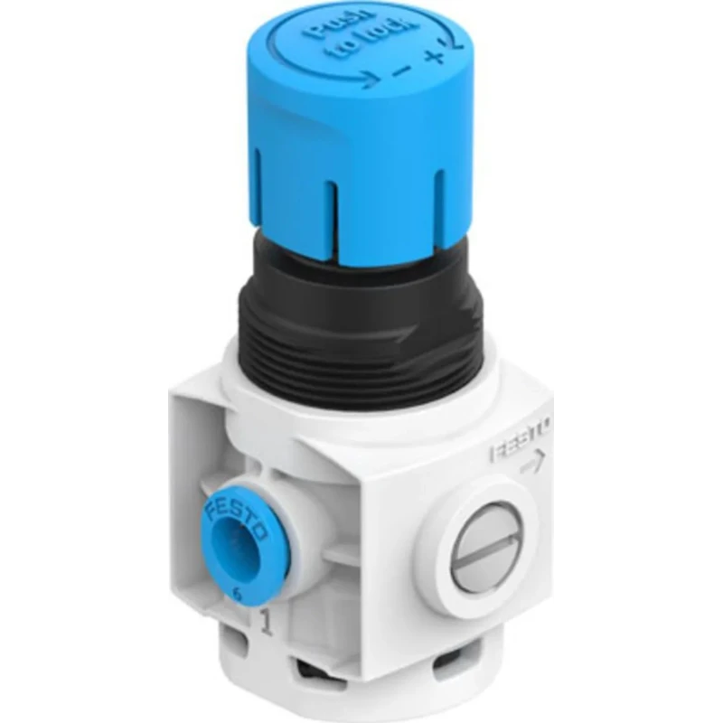 Festo Pneumatic Regulator 2 in Inlet, QS-6 Outlet, 8 bar Max Pressure, -5°C to 50°C Operating Temperature MS2-LR-QS6-D6-A8-B
