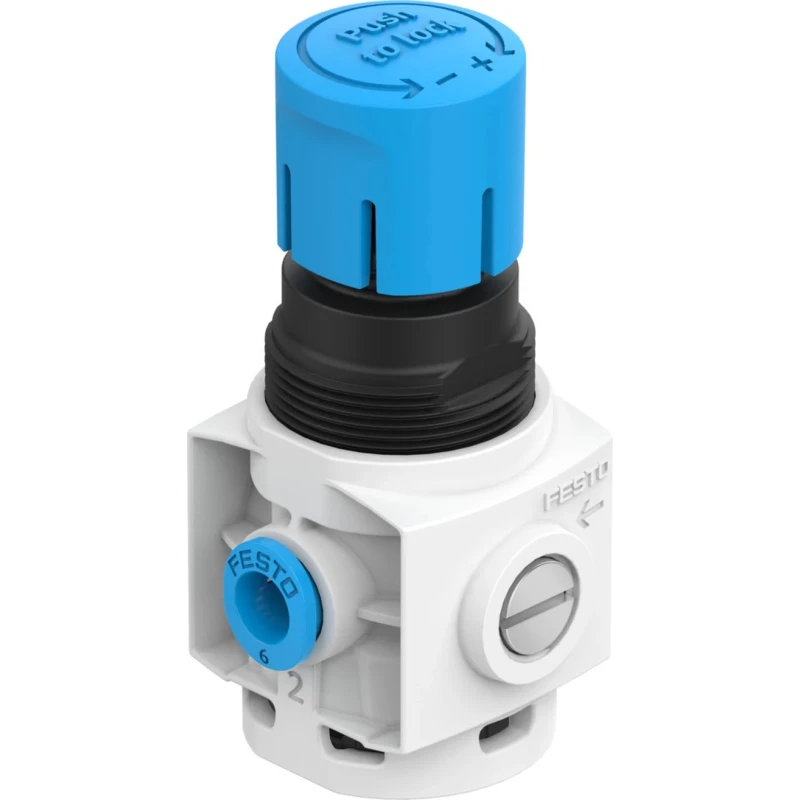 Festo Pneumatic Regulator 2 in Inlet, QS-6 Outlet, 8 bar Max Pressure, -5°C to 50°C Operating Temperature MS2-LR-QS6-D6-A8-B
