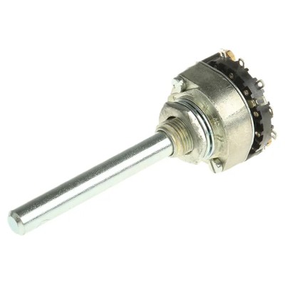Lorlin RA 6 Position DPST Rotary Switch 1A 250V AC 12V DC Zinc Alloy Housing Panel Mount RA01B06BSSMS0X