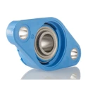 SKF Oval Flanged Stainless Steel Bearing Unit 20 mm Inside Diameter 2 Mount Holes F2BC 20M-TPSS