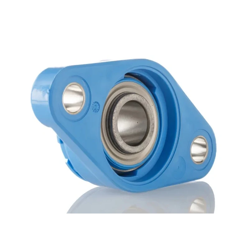 SKF Oval Flanged Stainless Steel Bearing Unit 20 mm Inside Diameter 2 Mount Holes F2BC 20M-TPSS