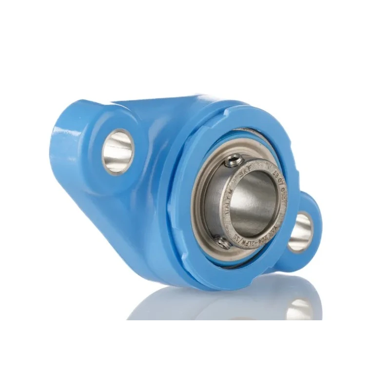 SKF Oval Flanged Stainless Steel Bearing Unit 20 mm Inside Diameter 2 Mount Holes F2BC 20M-TPSS