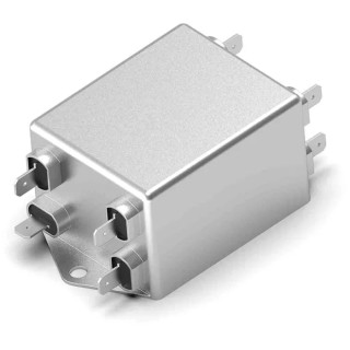 TE Connectivity Chassis Mount 3-Phase EMI Filter 10 A 520V AC 50Hz/60Hz Quick Connect KEB 10KEBS6BFPD