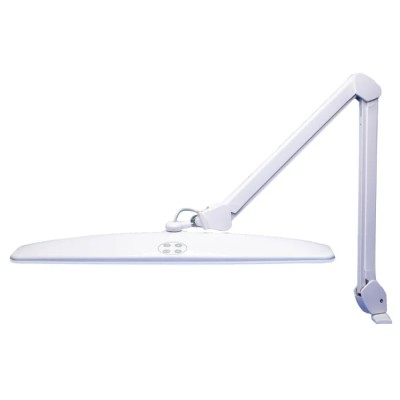 RS PRO LED Desk Light with Clamp, 21 W, Adjustable Arm, 230V ac, White 209-4280
