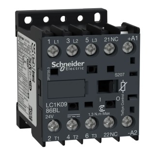 Schneider Electric TeSyS K Reversing Contactor 24V DC Coil 4-Pole 20A 2 NO/2 NC 690V LC1K0986BLS207