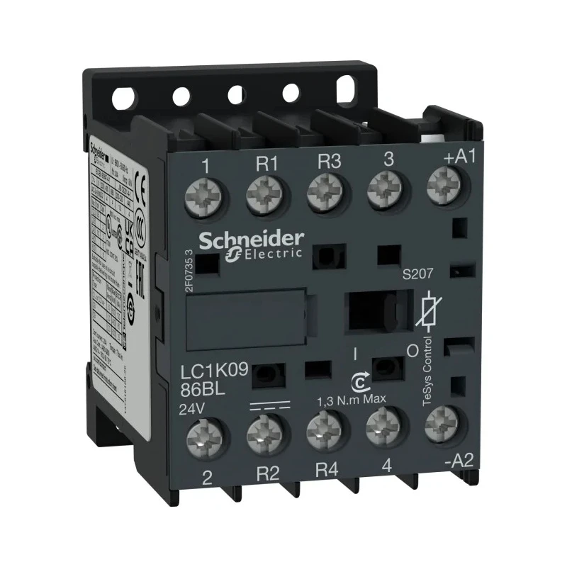Schneider Electric TeSyS K Reversing Contactor 24V DC Coil 4-Pole 20A 2 NO/2 NC 690V LC1K0986BLS207