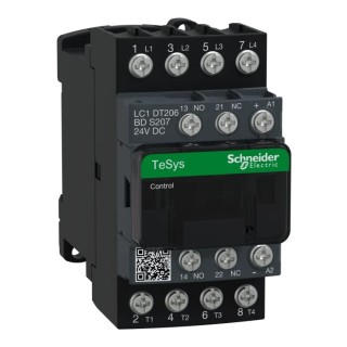 Schneider Electric Reversing Contactor 24V DC Coil, 4-Pole, 20A, 4 NO, 690V LC1DT206BDS207