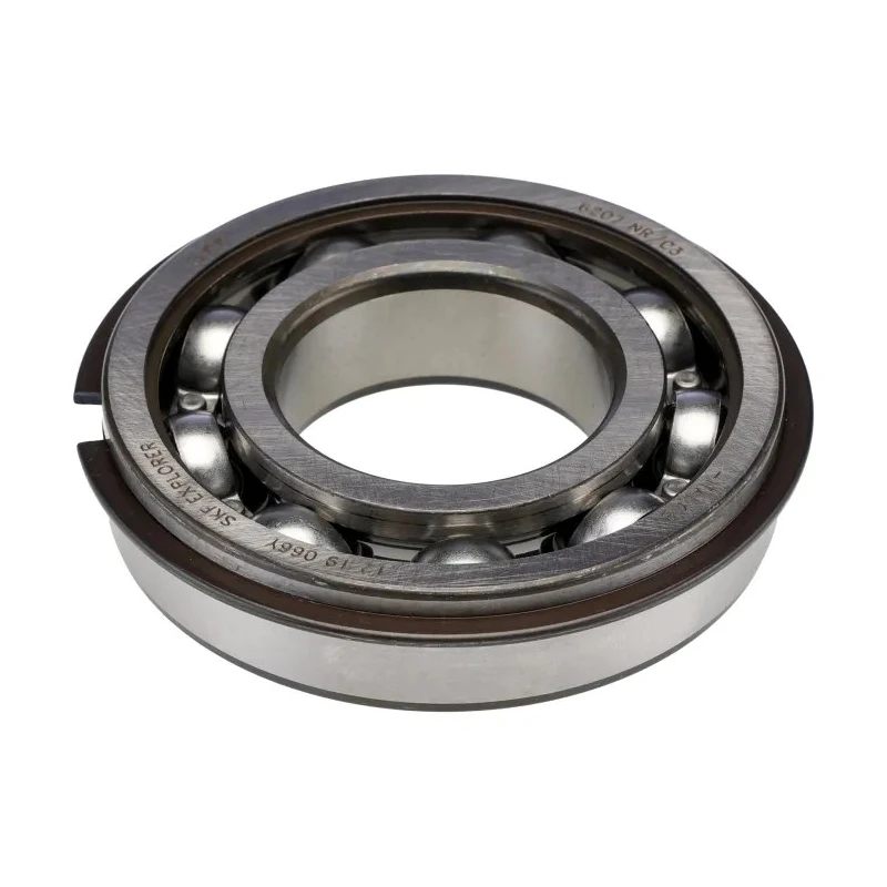 SKF Single Row Deep Groove Ball Bearing 35 mm ID, 72 mm OD, 17 mm Width, Sheet Metal Cage, Steel Balls, Open End 6207 NR/C3
