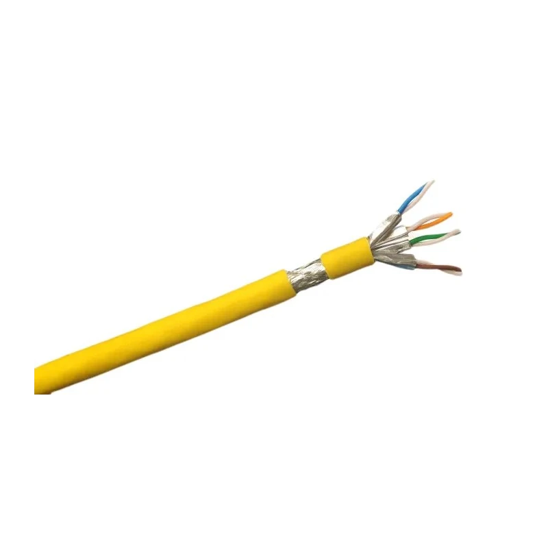 RS PRO Cat7a Ethernet Cable Solid-Solid 100 m Yellow Shielded Low Smoke Zero Halogen 300V Cat7a