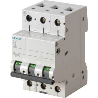 Siemens SENTRON Miniature Circuit Breaker 3-Pole 10A Type C 400V AC 72V DC 10 kA Breaking Capacity 5SL4310-7