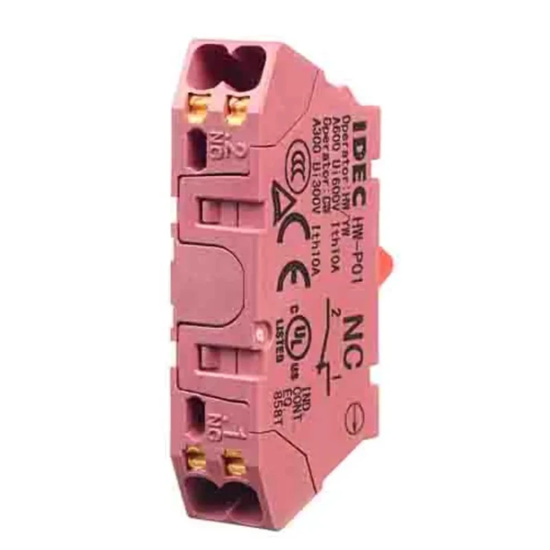 Idec HW Series Contact Block with 1 NC, Voltage Range 24V to 440V, Flashing Illumination HW-P01