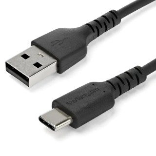 StarTech.com USB 2.0 Male USB Type A to Male USB Type C Charging and Data Transfer Cable, Black Jacket, 1.9 m RUSB2AC2MB