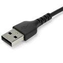 StarTech.com USB 2.0 Male USB Type A to Male USB Type C Charging and Data Transfer Cable, Black Jacket, 1.9 m RUSB2AC2MB