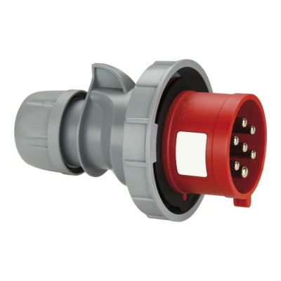 RS PRO Red Cable Mount 7P Straight Industrial Power Connector 16A 400V IP67 IP67